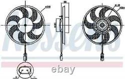 2 x Radiator Fan NISSENS for MERCEDES-BENZ VIANO (W639), VITO