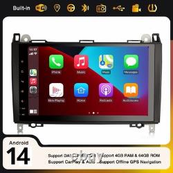 9 Android 14 Navigation CarPlay Autoradio Mercedes Class A/B W245 Viano Vito Crafter