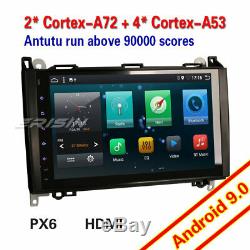 9dab Android 9.0 + Car Mercedes A / B Class W169 W245 Vito Viano Sprinter Px6