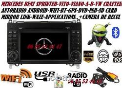 Autoradio Gps DVD Android10 Mercedes Sprinter-vito-viano-a/b-vw Crafter - Camera