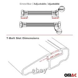 Black Aluminum Roof Cross Bars for Mercedes Vito Viano W639
