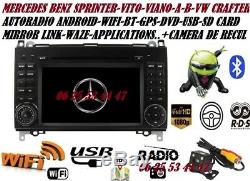 Car DVD Gps Android Camera Mercedes-sprinter Vito-viano-a / B + Vw Crafter