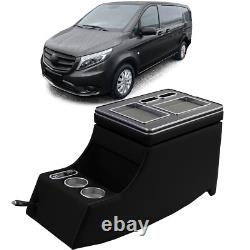 Central Armrest Console Storage Black for Mercedes W447/W639 Vito Viano