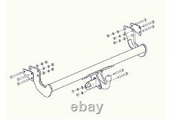 Fixed rigid towbar for Mercedes Vito/Viano W639 10-14 and specific 7-pin wiring harness