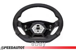 Flattened Black Leather Steering Wheel Exchange for Mercedes Vito/Viano W639