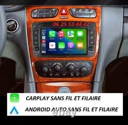 GPS Car Radio Carplay-Android Auto Mercedes Class C-CLK-VIANO-VITO-G + Camera