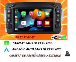 GPS Car Radio Carplay-Android Auto Mercedes Class C-CLK-VIANO-VITO-G + Camera