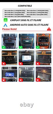 GPS Car Radio Carplay-Android Auto Mercedes Class C-CLK-VIANO-VITO-G + Camera