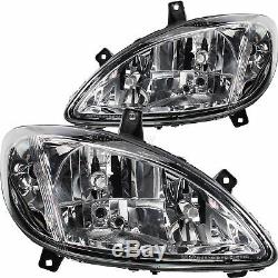 Headlight Set 639 Mercedes Viano / Vito 09 / 03-08 / 09 H7 / H7 / H7 Flashing