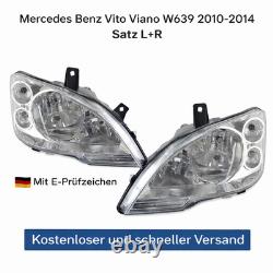 Headlight kit compatible with Mercedes Viano Vito W639 2010-2015 E-certified