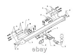 Hitch for Mercedes Vito Viano V-Class W639 2010-2014 + 7-pin wiring harness