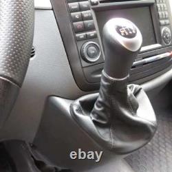 ICT Leather Shift Knob for Mercedes W639 Vito Viano Silver Stitching B66