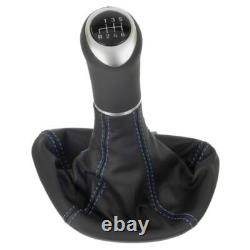 Leather gear shift knob for Mercedes W639 Vito Viano LED blue stitching D31