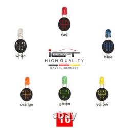 Leather gear shift knob for Mercedes W639 Vito Viano LED blue stitching D31