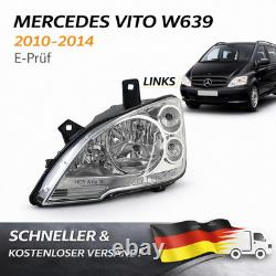 Left Front Headlight Mercedes Vito Viano W639 2010-2015 E-Approved H7