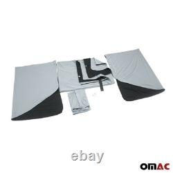 Magnetic sunshade curtains for Mercedes Vito Viano W639 2003-2014 Gray-Black