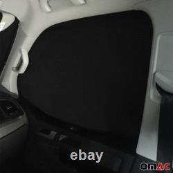 Magnetic sunshade curtains for Mercedes Vito Viano W639 2003-2014 Gray-Black