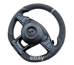 Mercedes Steering Wheel 14+ AMG W205 W213 W447 Vito Viano NEW LEATHER 18+ style