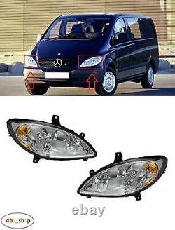 Mercedes Viano/vito W639 2003 2010 New Front Headlights Pair Left + Right Lhd
