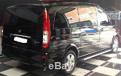 Mercedes Vito Long 2003+ Steps Aluminum Bars Latera On Foot