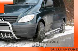Mercedes Vito / Viano 2004-2010 Running Boards Stainless Flat / Protections Laterales