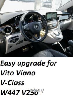 New Leather Steering Wheel Mercedes Vito Viano W447 V250 Class V Flat Bottom