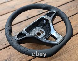New Leather Steering Wheel Mercedes Vito Viano W447 V250 Class V Flat Bottom