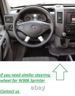 New Leather Steering Wheel for MERCEDES VITO VIANO 10-14 W639 Flat Base Orange