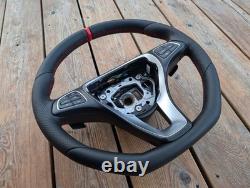 New Leather Steering Wheel for MERCEDES VITO VIANO W447 CLASS C W205 Flat Base