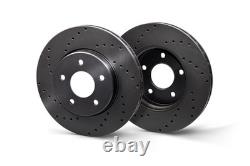 Red Sport Brake Disc Set, Drilled Front for Mercedes Viano, Vito