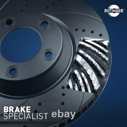Red Sport Brake Disc Set, Drilled Front for Mercedes Viano, Vito