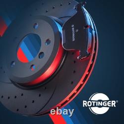 Red Sport Brake Disc Set, Drilled Front for Mercedes Viano, Vito