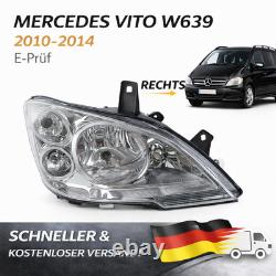 Right headlight for Mercedes-Benz Viano Vito W639 2010-2015 E-approved