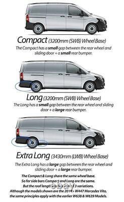 Roof Rail for Mercedes Vito Viano 2014+ Swb Van Aluminum High Rack Tuning