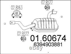 SILENCER REAR MERCEDES VITO BUS/COACH 115 CDI, 111 CDI, VIANO CDI 2.2