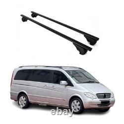 Transverse Roof Bars for Mercedes Viano Vito 2003-2014 Black Iron