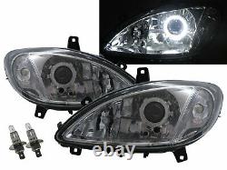 W639 Viano 03-10 Guide Led Angel-eye Lights Front Lighthouse Ch For Mercedes-benz Lhd
