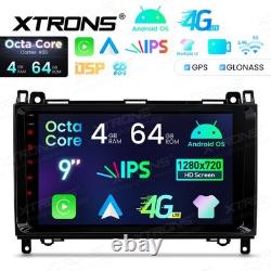 XTRONS Car Radio for Mercedes A-Class, B-Class, Vito, Viano, GPS, Android 14, WiFi, 4G, CarPlay