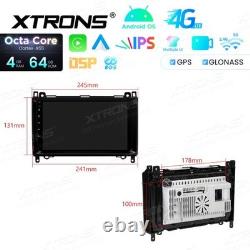 XTRONS Car Radio for Mercedes A-Class, B-Class, Vito, Viano, GPS, Android 14, WiFi, 4G, CarPlay