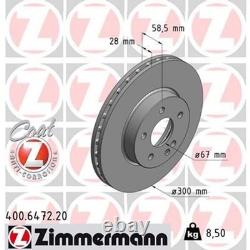 ZIMMERMANN Brake Discs + Front Pads for Mercedes W639 Viano Vito