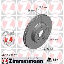 ZIMMERMANN Discs + Front Coatings Suitable for Mercedes W639 Viano Vito