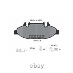 4 Textar Disques de Frein + Plaquettes Avant Arrière pour Mercedes Viano Vito