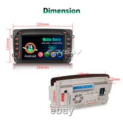 64GO Android 14 GPS Autoradio for Mercedes A/C/G/CLK Classe W209 W203 Viano Vito