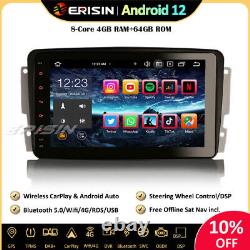 8 Android 12 GPS Autoradio DAB+Wifi Mercedes C/G/CLK Class W203 W209 Viano Vito