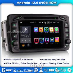 8-Cours Android 13 Autoradio DAB+ Mercedes Classe C/CLK/G W203 W209 Vito Viano