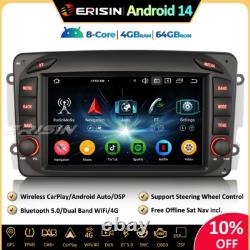 Android 14 Autoradio GPS DSP Mercedes W209 W203 A/C/G/CLK Classe Viano Vito W463