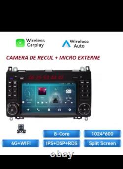 Autoradio Carplay-Android aut Mercedes VITO-VIANO-SPRINTER-CLASSE A/B+VW CRAFTER