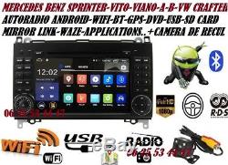 Autoradio Gps Dvd Usb Android MERCEDES VITO-VIANO-SPRINTER-CLASSE A/B + Caméra