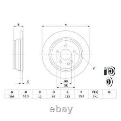 BOSCH Disques 296mm + Revêtements Arrière Convient pour Mercedes W639 Viano Vito