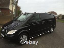 Barres De Toit Pour Mercedes Vito Viano SWB 2014+ Fourgon Aluminium Styling